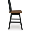 image:imageSignature Design by Ashley 1Piece Wood Dining Bench 48 2Tone FarmhouseSwivel Stool