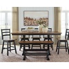 image:imageSignature Design by Ashley 1Piece Wood Dining Bench 48 2Tone FarmhouseSwivel Stool