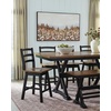 image:imageSignature Design by Ashley 1Piece Wood Dining Bench 48 2Tone FarmhouseSwivel Stool