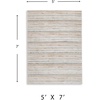 image:imageSignature Design by Ashley Artney Casual Stain Resistant Indoor Striped 5 x 7 Rug Light Brown amp Light Gray5 x 7