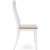 image:imageSignature Design by Ashley Ashbryn Farmhouse Armless Dining Double Chair with Bent Slat Back White amp Light Brown