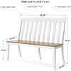 image:imageSignature Design by Ashley Ashbryn Farmhouse Armless Dining Double Chair with Bent Slat Back White amp Light Brown