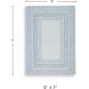 image:imageSignature Design by Ashley Azelhurst Casual Handmade 5 x 7 Wool Area Rug Blue Ivory amp Gray