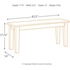 image:imageSignature Design by Ashley Berringer 175 Inch Rustic Traditional Dining Bench Brown