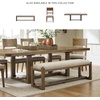 image:imageSignature Design by Ashley Cabalynn Farmhouse Upholstered Dining Bench Foam Cushion Hardwood Solids 635 W x 165 D x 1975 H Beige amp Light Brown