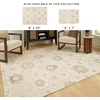 image:imageSignature Design by Ashley Calkin Vintage Indoor Floral Handmade Wool Blend 8 x 10 Rug with Fringe Design Beige amp Light Brown8x10