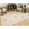 image:imageSignature Design by Ashley Calkin Vintage Indoor Floral Handmade Wool Blend 8 x 10 Rug with Fringe Design Beige amp Light Brown8x10