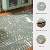 image:imageSignature Design by Ashley Cayworth Contemporary Indoor Abstract 5 x 7 Rug Green amp White51 x 611 Rectangular