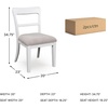 image:imageSignature Design by Ashley Dining Chairs Set of 2 Black Upholstered WoodWhiteGray