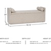 image:imageSignature Design by Ashley Galliden Upholstered Dining Bench with Storage Under Seat Top Casual Bench with Casters for Kitchen or Breakfast Nook Seating Neutral
