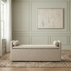 image:imageSignature Design by Ashley Galliden Upholstered Dining Bench with Storage Under Seat Top Casual Bench with Casters for Kitchen or Breakfast Nook Seating Neutral