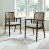 image:imageSignature Design by Ashley Galliden Urban Upholstered Armless Dining Chair Set of 2 Black amp Light GrayBlack  Beige