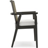 image:imageSignature Design by Ashley Galliden Urban Upholstered Armless Dining Chair Set of 2 Black amp Light GrayBlack  Beige