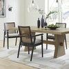 image:imageSignature Design by Ashley Galliden Urban Upholstered Armless Dining Chair Set of 2 Black amp Light GrayBlack  Beige