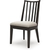 image:imageSignature Design by Ashley Galliden Urban Upholstered Armless Dining Chair Set of 2 Black amp Light GrayBlackLight Gray