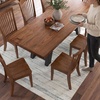 image:imageSignature Design by Ashley Galliden Urban Upholstered Armless Dining Chair Set of 2 Black amp Light GrayBrown