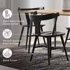 image:imageSignature Design by Ashley Gretlynn Dining Chair Set of 2 Black Wooden Side Chairs Solid Hardwood Frame and WrapAround Back LowProfile Seating for Small Spaces BlackBlack