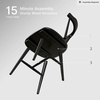 image:imageSignature Design by Ashley Gretlynn Dining Chair Set of 2 Black Wooden Side Chairs Solid Hardwood Frame and WrapAround Back LowProfile Seating for Small Spaces BlackBlack