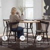 image:imageSignature Design by Ashley Gretlynn Dining Chair Set of 2 Black Wooden Side Chairs Solid Hardwood Frame and WrapAround Back LowProfile Seating for Small Spaces BlackBlack
