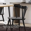 image:imageSignature Design by Ashley Gretlynn Dining Chair Set of 2 Black Wooden Side Chairs Solid Hardwood Frame and WrapAround Back LowProfile Seating for Small Spaces BlackBlack