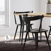 image:imageSignature Design by Ashley Gretlynn Dining Chair Set of 2 Black Wooden Side Chairs Solid Hardwood Frame and WrapAround Back LowProfile Seating for Small Spaces BlackBlack