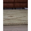 image:imageSignature Design by Ashley Guyford Casual Handmade Wool Indoor 8 x 10 Rug with Geometric Pattern Beige amp Light Brown