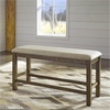 image:imageSignature Design by Ashley Havonplane Counter Height Dining Bench 72Beige  Dark Brown