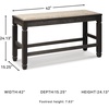 image:imageSignature Design by Ashley Havonplane Counter Height Dining Bench 72Darkwash