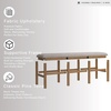 image:imageSignature Design by Ashley Havonplane Counter Height Dining Bench 72Light Brown  Light Gray
