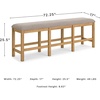 image:imageSignature Design by Ashley Havonplane Counter Height Dining Bench 72Light Brown  Light Gray