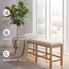image:imageSignature Design by Ashley Havonplane Counter Height Dining Bench 72Light Brown  Light Gray