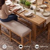image:imageSignature Design by Ashley Havonplane Counter Height Dining Bench 72Light Brown  Light Gray