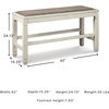 image:imageSignature Design by Ashley Havonplane Counter Height Dining Bench 72Whitewash