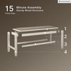 image:imageSignature Design by Ashley Havonplane Counter Height Dining Bench 72Whitewash