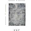 image:imageSignature Design by Ashley Langrich Modern Abstract Pattern Machine Woven 5 x 7 ft Medium Rug High Pile Blue Cream amp Gray5 x 8