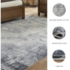 image:imageSignature Design by Ashley Langrich Modern Abstract Pattern Machine Woven 5 x 7 ft Medium Rug High Pile Blue Cream amp Gray5 x 8
