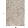 image:imageSignature Design by Ashley Leaford Hand Tufted Chevron 78 x 10 Area Rug 6mm Pile Taupe