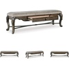 image:imageSignature Design by Ashley Maylee Upholstered Dining Bench 63 Storage