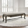 image:imageSignature Design by Ashley Maylee Upholstered Dining Bench 63 Storage
