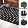 image:imageSignature Design by Ashley Minston Contemporary 5 x 7 Machine Woven Dot Design with Braided Tassel Edge Medium Area Rug High Pile Black amp White5 x 7