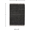 image:imageSignature Design by Ashley Minston Contemporary 5 x 7 Machine Woven Dot Design with Braided Tassel Edge Medium Area Rug High Pile Black amp White5 x 7