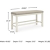 image:imageSignature Design by Ashley Robbinsdale 49 Counter Height Dining Bench Antique WhiteAntique White