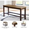 image:imageSignature Design by Ashley Robbinsdale 49 Counter Height Dining Bench Antique WhiteLight Brown  Dark Brown