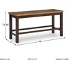image:imageSignature Design by Ashley Robbinsdale 49 Counter Height Dining Bench Antique WhiteLight Brown  Dark Brown