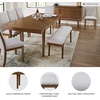 image:imageSignature Design by Ashley Robbinsdale 49 Counter Height Dining Bench Antique WhiteLight Gray  Light Brown