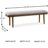 image:imageSignature Design by Ashley Robbinsdale 49 Counter Height Dining Bench Antique WhiteLight Gray  Light Brown