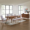 image:imageSignature Design by Ashley Robbinsdale 49 Counter Height Dining Bench Antique WhiteLight Gray  Light Brown