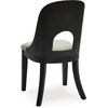 image:imageSignature Design by Ashley Rowanbeck Contemporary Upholstered Dining Chair with Casters Set of 2 WhiteBlack  Light Gray
