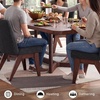 image:imageSignature Design by Ashley Rowanbeck Contemporary Upholstered Dining Chair with Casters Set of 2 WhiteDark Brown