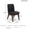 image:imageSignature Design by Ashley Rowanbeck Contemporary Upholstered Dining Chair with Casters Set of 2 WhiteDark Brown